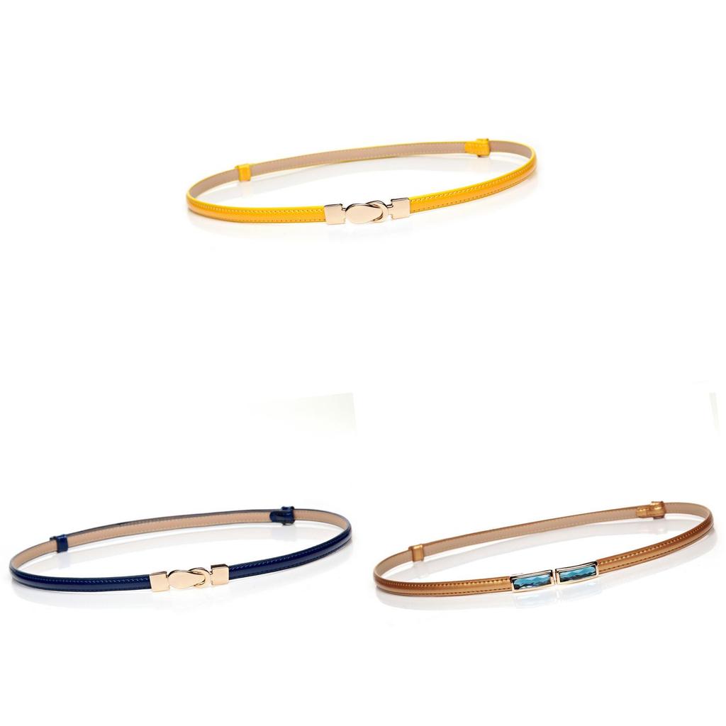 Leather Belt For Women With Round Alloy Buckle And Slim Design Perfect For Casual And Office Wear