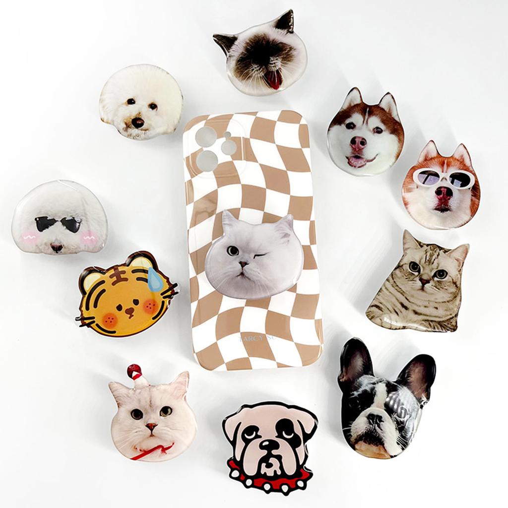 High Quality Acrylic Eject Phone Holder With Cute Design Phone Socket Custom Logo for Cell Phone Grip