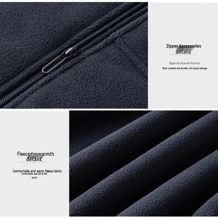 Men's Polar Fleece Velvet Double-Sided Jacket: Warm, Casual, Loose Fit for Autumn and Winter