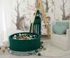 Minky dry pool H-30 cm with 300 balls - bottle green