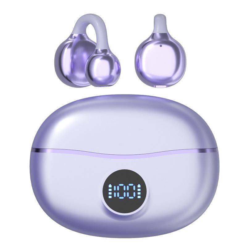 Bluetooth 6.0 Smart Noise Reduction Clip-On Wireless Headphones with Long Battery Life