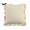 Federe Comode in Cotone Copricuscino Ruffle, Custodia a Quadri con Bordo Arricciato, Copricuscini da Divano 18x18 Pollici 20x12 Decorativi per Farmhouse