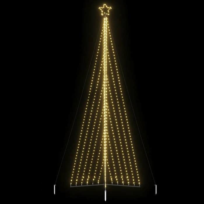 VidaXL Sapin de Noël à LED 789 LED blanc chaud 476 cm, lumière de Noël, lumière de Noël LED, lumière de Noël extérieure, 4016444