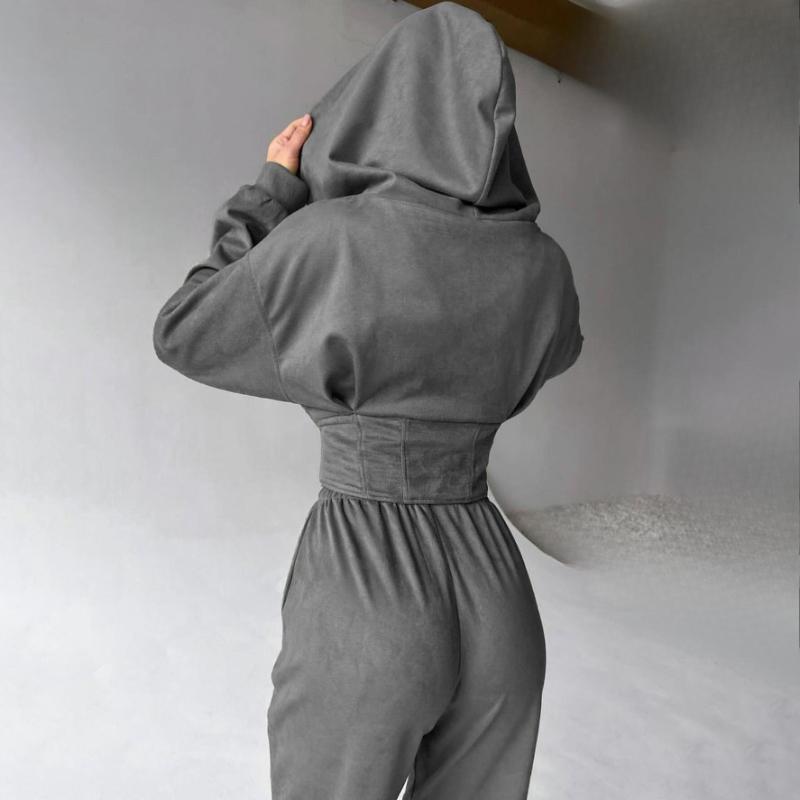 European and American Street Hot Girl Short Jacket Design with Fishbone Waist Cinching and Slimming Zipper Sweatshirt