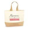 Beach Tote Bag - PLANETEE - Godmother On Vacation - Natural Jute - Multicolored - Large Size