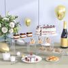 Pabe European Style Acrylic Square Dessert Display Stand Set (3-Piece)