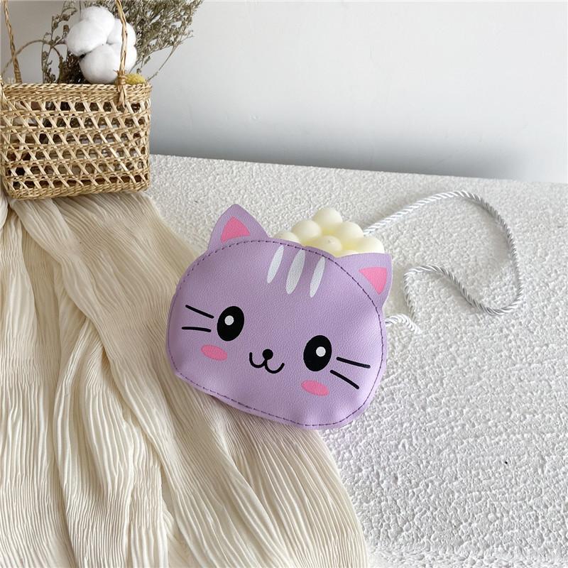 Bag Cat Crossbody Polychrome Children Cartoon Mini Shoulder Bag Shopping Wallet