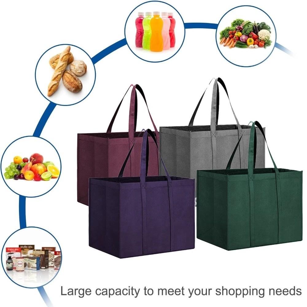 Reusable Grocery Shopping Bags Large Clothes Tote Bag Non-woven Bag For Shopping Groceries
