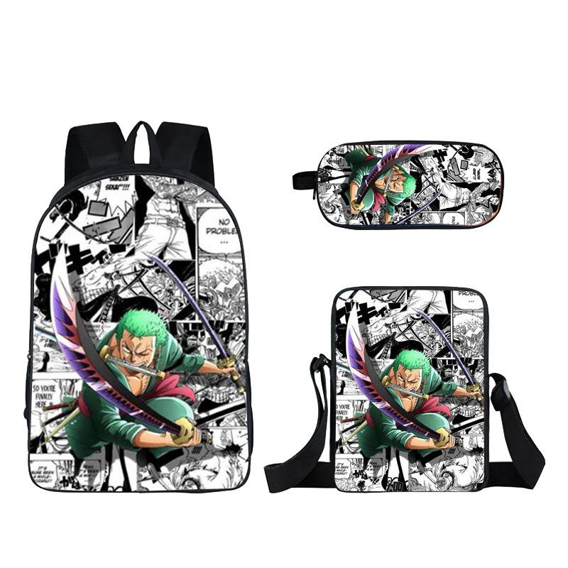One Piece Anime-themed School Bag/backpack and Messenger Bag Set (three Pieces) 7514 KTB