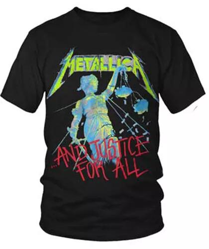 100% BUMBAC UNISEX BĂRBAȚI FEMEI Metallica And Justice for All Cămașă Tricou Tricou Trupa Metal Topuri Tricou