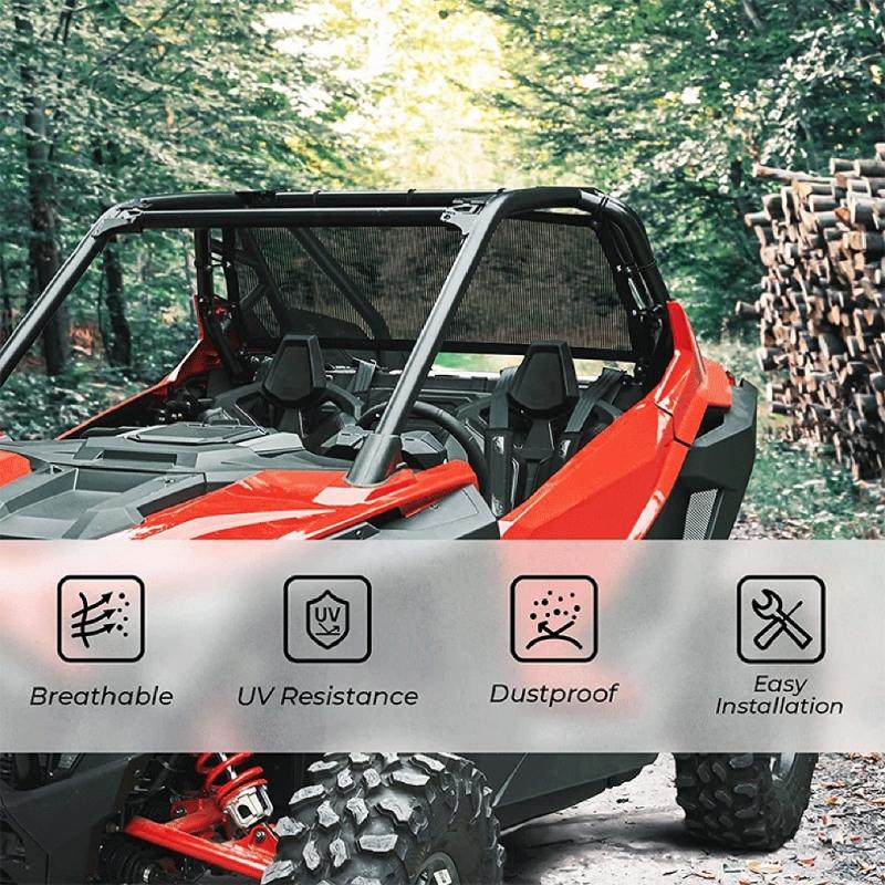 UTV Window Net Rear Window Mesh Net for PRO XP 4 Ventilated Windshield Shade Easy Installation Soft Mesh Net
