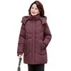 Yonghua Women's Mid-Length Hooded Padded Winter Jacket