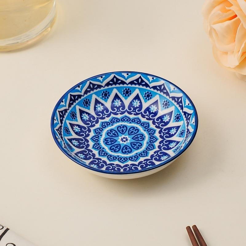 Ceramic Condiment Dishes, Bohemian Style Plates, Sauce Dishes, Suitable For Kitchens, Restaurants, Sushi Shops, And Picnics