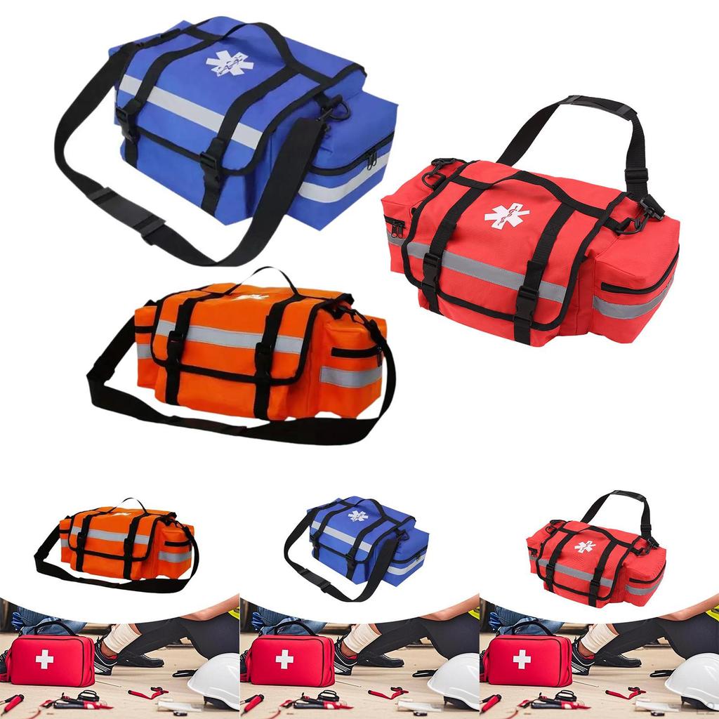 Empty First Aid Bag for Accessories, Versatile with Removable Divider, Nursing Home, Gym,