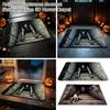 Zerbino Scheletro 3D di Halloween, Grigio Scuro, Grande - Ingresso Interno Esterno con Design