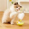 Rocking Cat Toy Interactive Cat Exercise Tumbler with Balls Feather Cat Teaser Stick with 2 Bells for Cat Mental Stimulation Anxiety Relief
