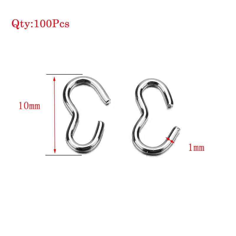 Stainless Steel Round / Flat 3 Word Buckle B-Shaped Buckle Bracelet Necklace Pendant Connector DIY Jewelry Making