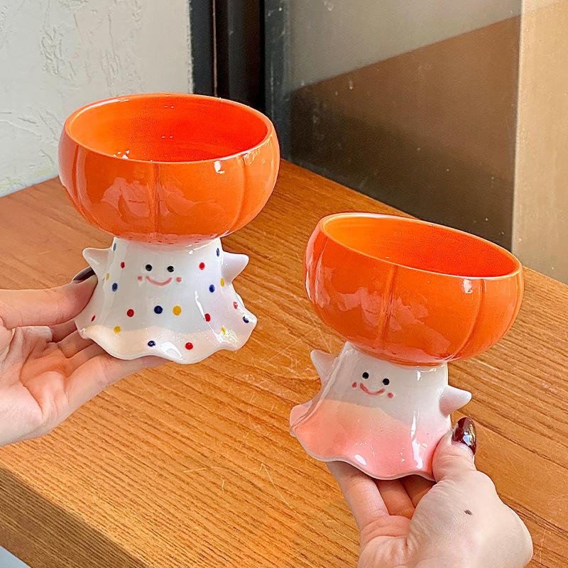 Birthday gift cute funny ghost water cup pumpkin ceramic mug for girl girlfriend Halloween souvenir
