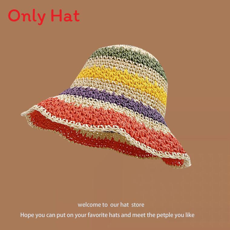 Chapeau de paille d'été à larges bords pour la protection solaire et l'amincissement du visage sans effort