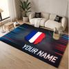Personalized Crystal Velvet Carpet France National Football Team Pattern Non Slip Floor Rug