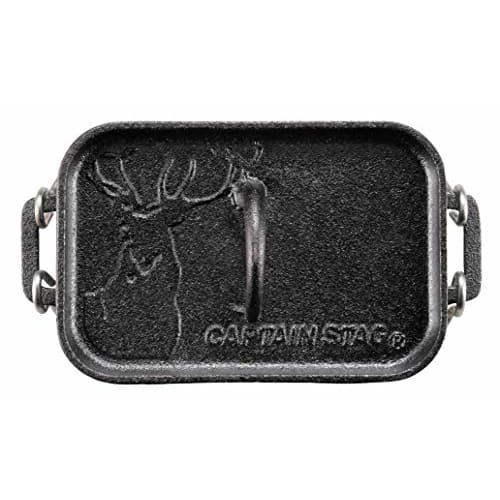 Captain Stag (CAPTAIN STAG) Dutch Oven Iron Casting Square Dutch Oven Mini Width 205 X Depth 130 X Height 90mm Full Water Capacity 750ml No Seasoning