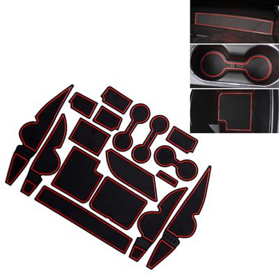 For KIA Forte YD 2013 2014 2015 2016 2017 2018 K3 Cerato Anti-Slip Rubber Gate Slot Cup Mats Accessories Stickers Car