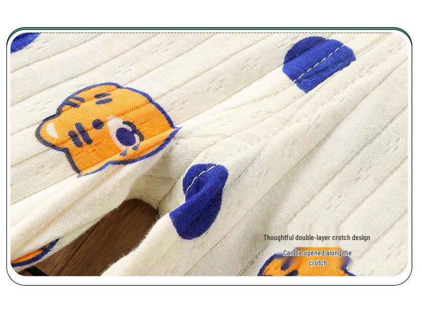 2023 Kids' Long-Sleeve Cotton Pajama Set - Boys & Girls Autumn Wear with Double-Layer Pants