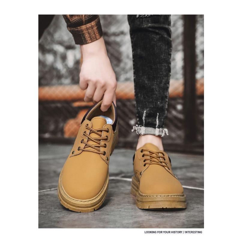 Men Thick Sole Non Slip Wear Resistant Low Top Martin Work Safety Boots