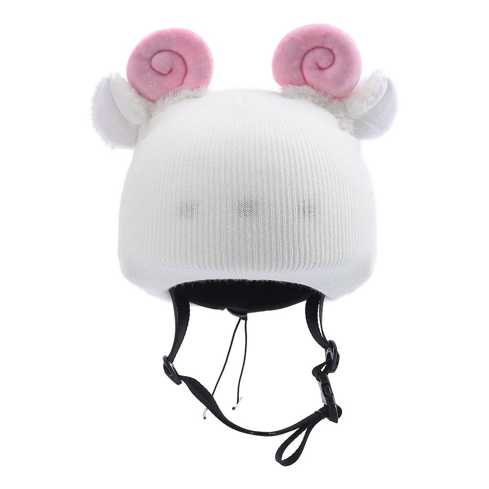 Cute Cartoon Ski Helmet Cover Multifunctional Outdoor Sports Windproof Warm Hat Fun Decorative Wool Hat