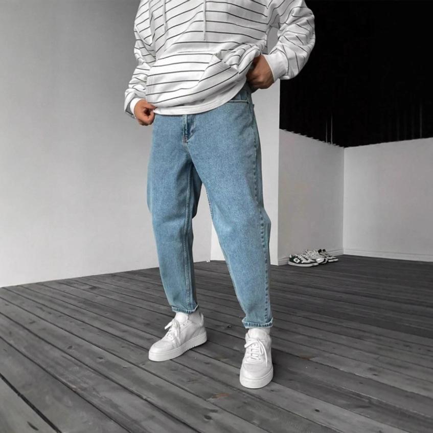 Men's Solid Color Casual Jeans