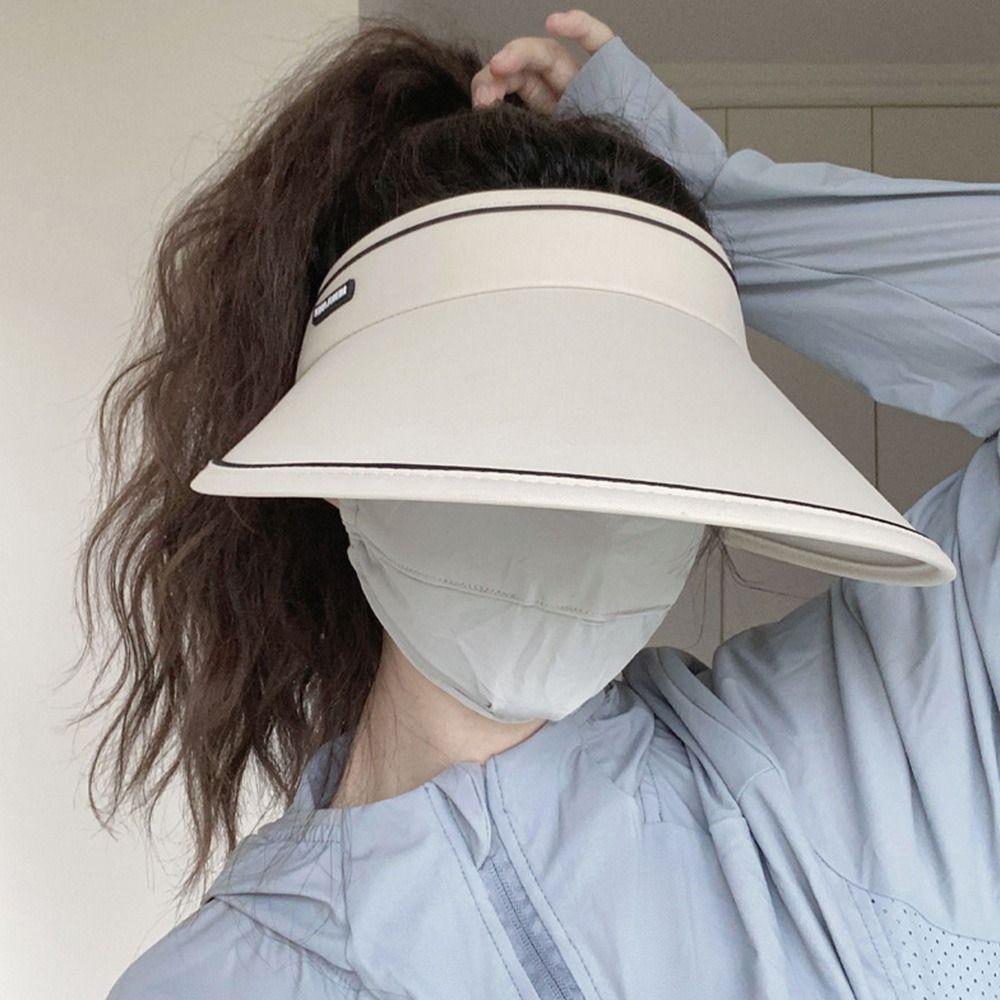 Eimer-Hut, Reise-Strand-Stil, Sonnenschutz, Sommer, breite Krempe, Visier, Sonnenschutz mit elastischem Band, atmungsaktiv, faltbar, Panama-Kappe