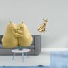 Hugging Pear Book Stand Ceramic Bookend Fine Workmanship Bookshelf Ornament Cat Statue Decorative