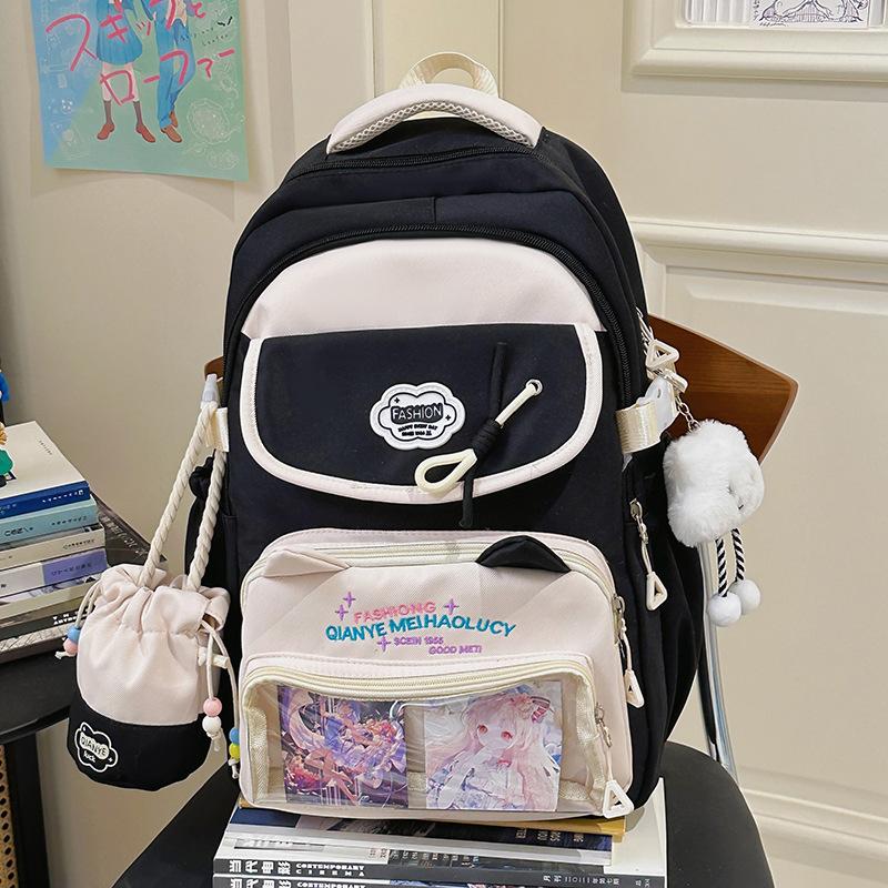 

Girls, Middle and High School Students Contrasting Color Backpacks Lightweight, Large Capacity Student Backpacks single package