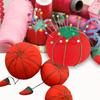 Tomatenförmiges Stecknadelkissen mit 4 cm Durchmesser, Tragbarer Nadelaufbewahrungshalter für Stickerei, Quilting und tägliche Nähprojekte