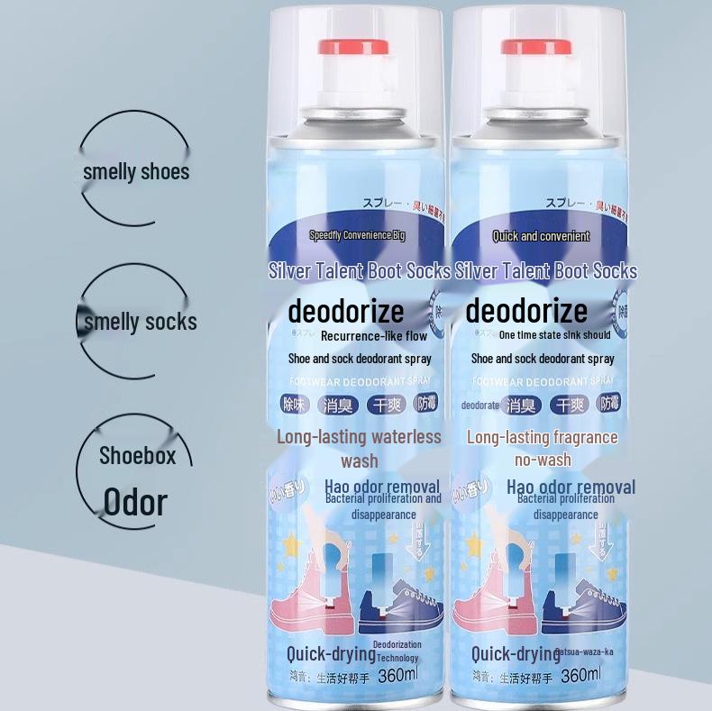 Shoe & Sock Deodorizing Spray - Eliminates Foot Odor, Refreshes Shoes, Neutralizes Sweat & Odors, Leaves Pleasant Fragrance