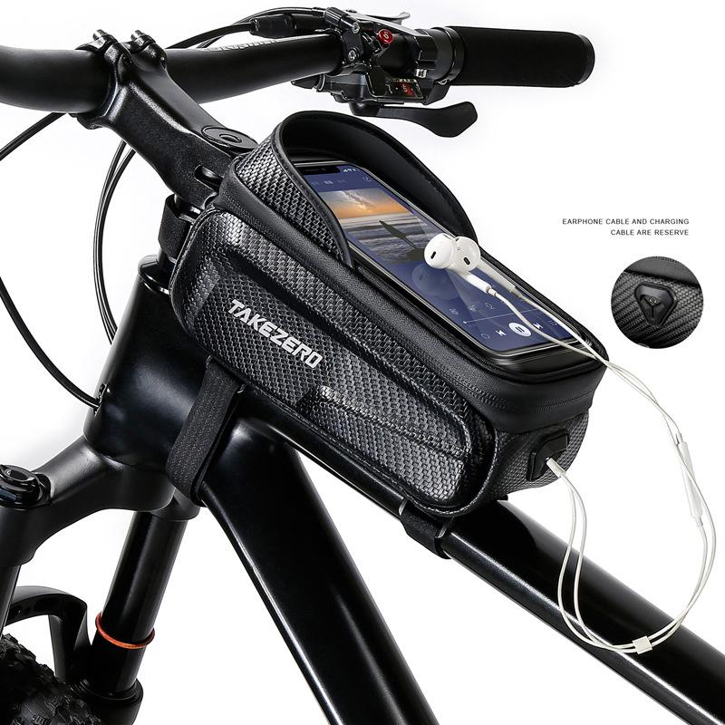 Fahrradtasche Vorderrrohr Touchscreen Rahmen Wasserdichte Handyhülle Radfahren Mountainbike Zubehör
