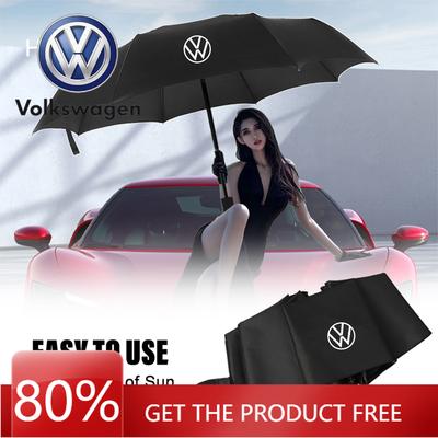 Για VOLKSWAGEN 1 τεμάχιο Για VW Αυτοκίνητο Badge Μαύρη Ομπρέλα Βροχής Γυναίκες Άνδρες Αυτόματη Ανθεκτικό στον Άνεμο Αδιάβροχο Χιονοφράκτης Εξωτερική Πόρτα