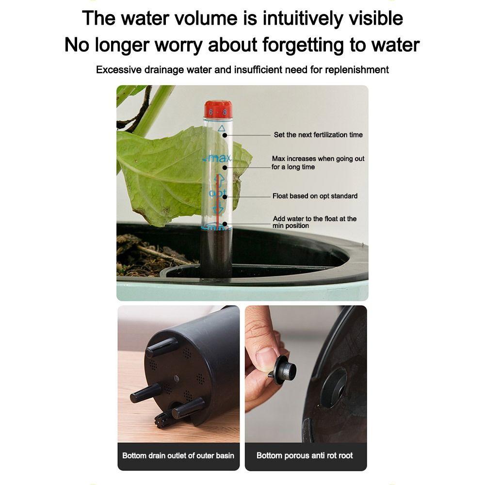 Spherical Automatic Watering Flower Pot Plastic Water Storage Flower Pot Potted Flower Pot  Garden