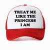 Treat Me Like The Princess I Am Letters Printed Baseball Cap Womens Harajuku 90s Fashion Snapback Hat Summer Adjustable Hats