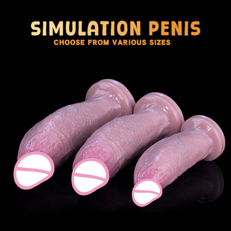 Super Large Realistic Silicone Dildo  Anal Plug  Thick Dildo  Pedicle Masturbator  Female Sex Toy