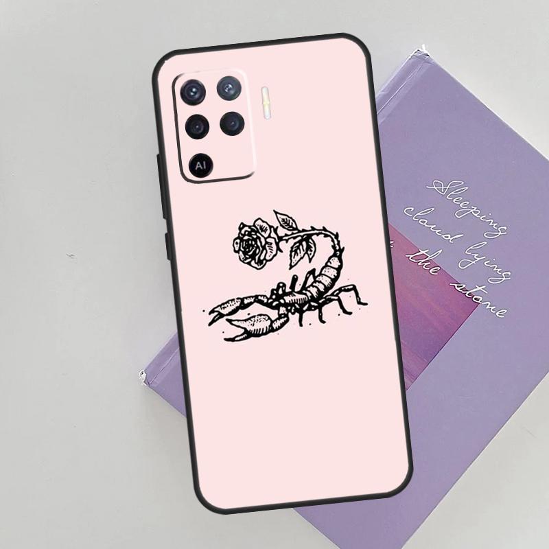 Animal Scorpio Phone Case For Oppo A74 A53 A54 A94 A15 A16 A17 A52 A72 A76 A96 A57S A58 A78 A98 Back Cover