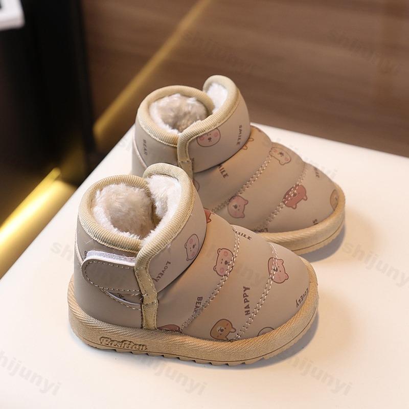 Winter Children Snow Boots Plush Warm Baby  Platform Boy Girl Comfortable Non Slip Cold Proof Indoor Outdoor Cotton Shoes
