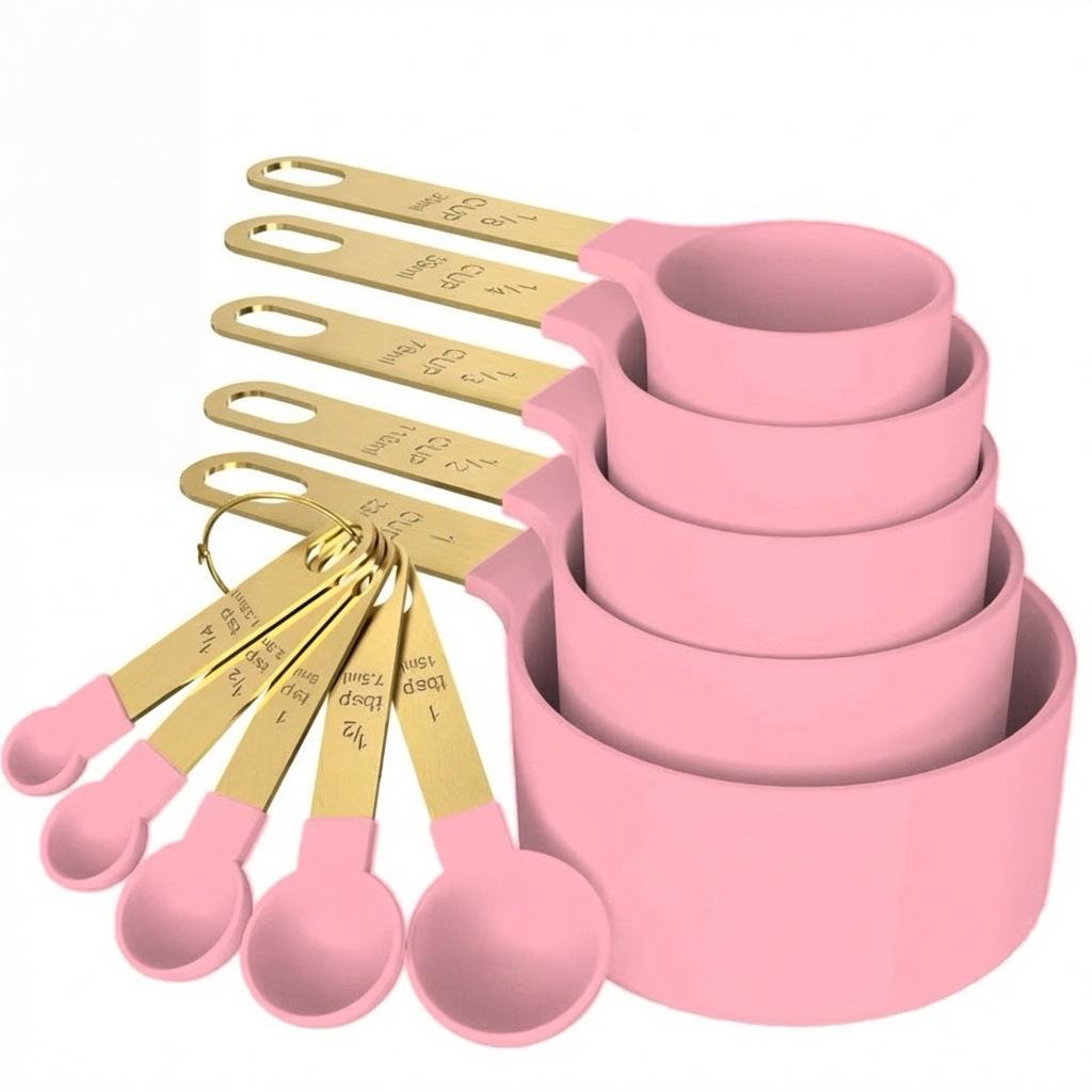 10-Piece Colorful Food-Grade PP Baking Measuring Cup & Spoon Set