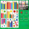 9 Blätter/Set, Bleistift Fensteraufkleber, Klebefolie, Doppelseitige Fensteraufkleber, Buntstift Fensteraufkleber, Willkommen zurück zur Schule