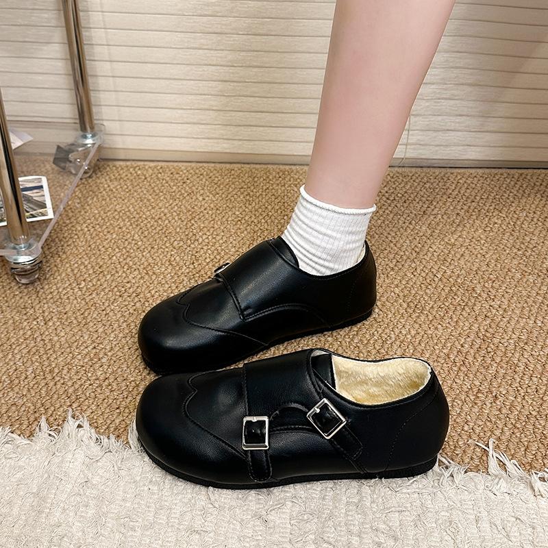 Women's soft elastic a footstool heightening winter warm cold padded snow boots non-slip wear leisure sports leather cotton boots Le Fu shoes