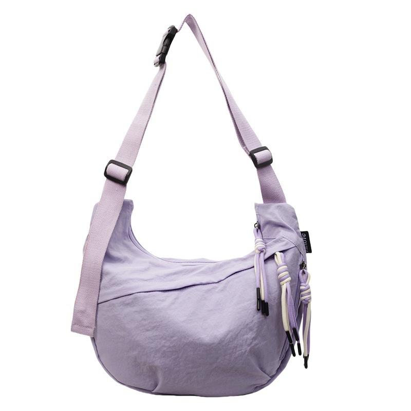 

Crossbody Bag, Large Capacity Commuter Bag, Single Shoulder Bag, Men s Dumpling Bag фіолетовий