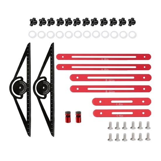 Stair Ruler High Strength Aviation Aluminum Alloy Stair Tread Template Tool with Adjustable B