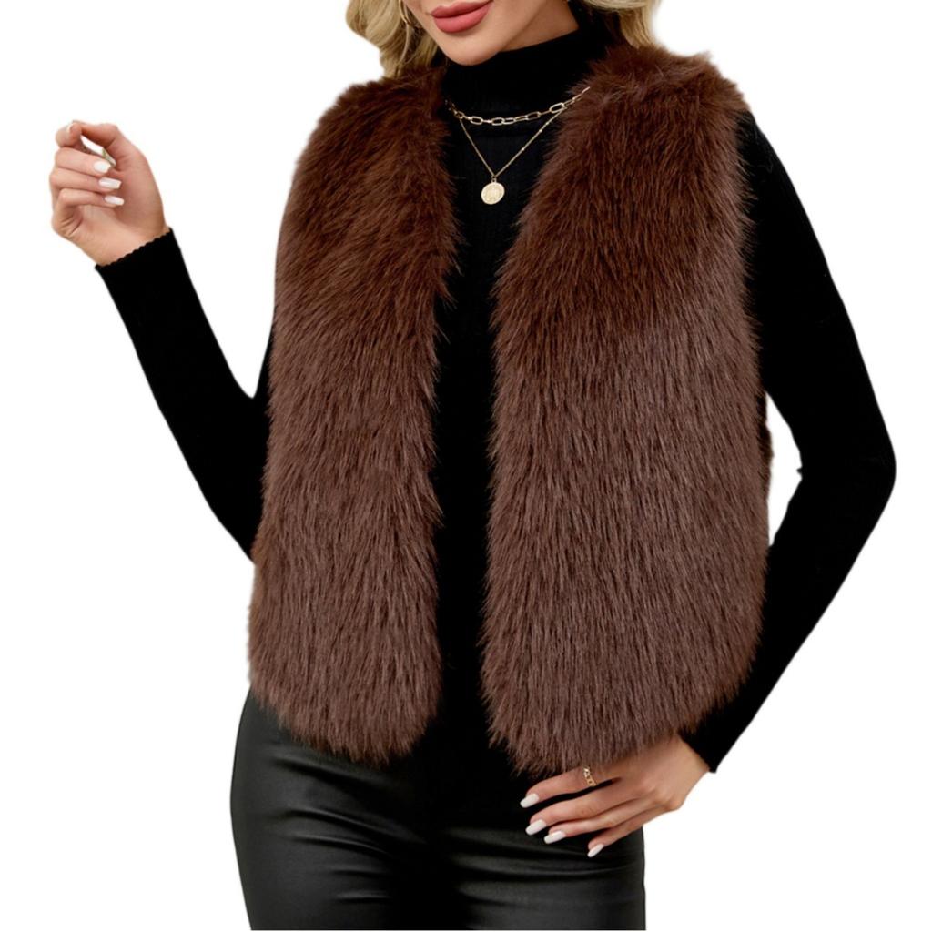 Fashionable Women's V-neck Vest Sleeveless Jacket