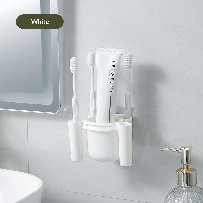 1Pcs Wall-Mounted Toothbrush Holder Toothbrush Cup Small Self-Adhesive Storage Box For Home Bathroom Kitchen