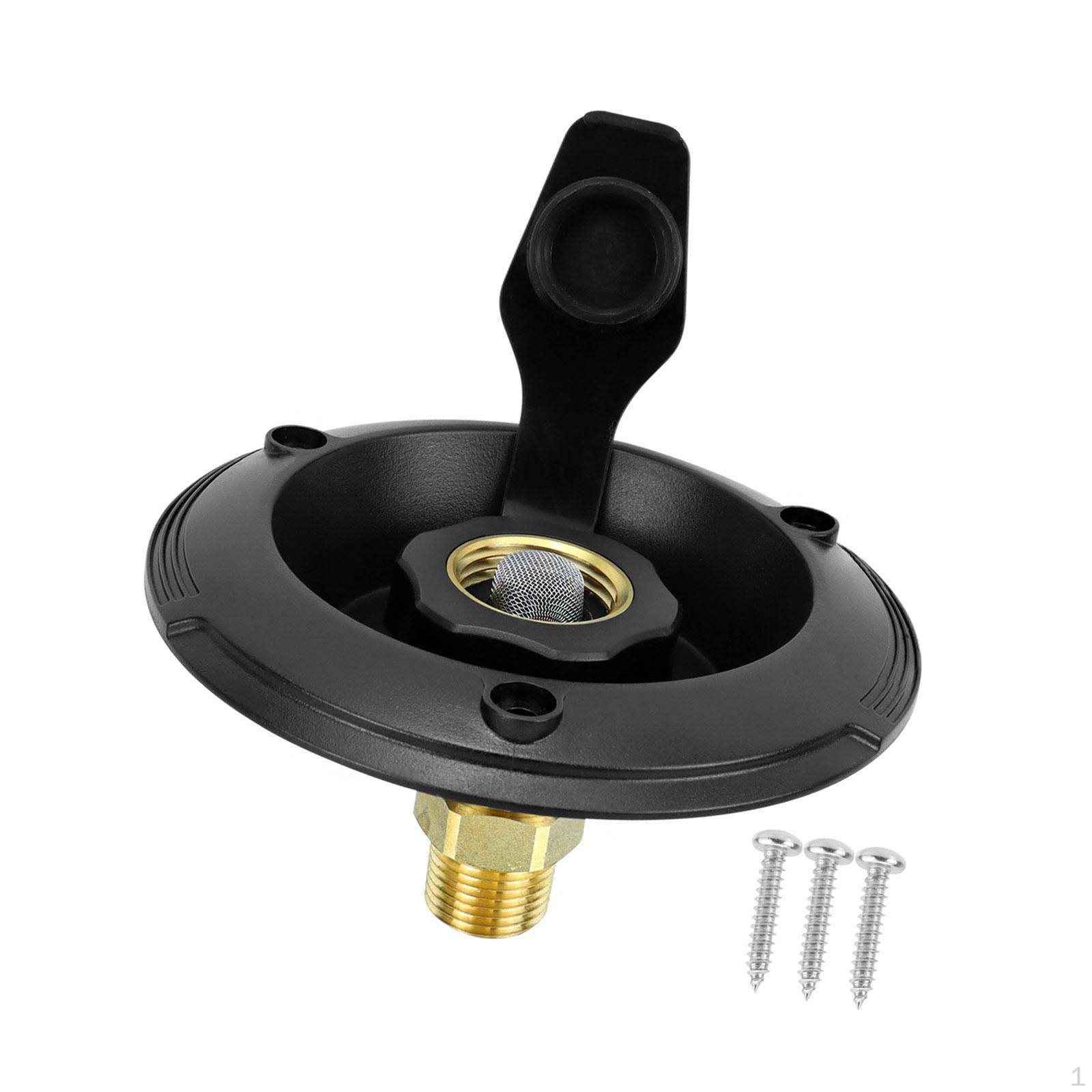 

1/2 NPT Male City Flange Brass RV Fresh Inlet for Marine чорний